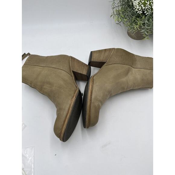 Acne Studios Luxury Beige Pistol Leather Side Zip Ankle Booties Sz39/8.5 US - Picture 4 of 15